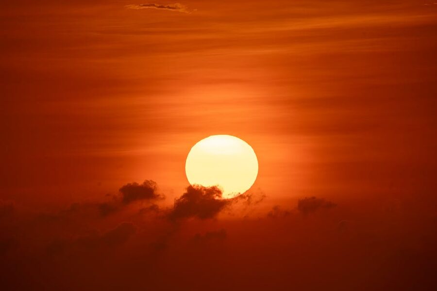 Sunset on the Bali coast