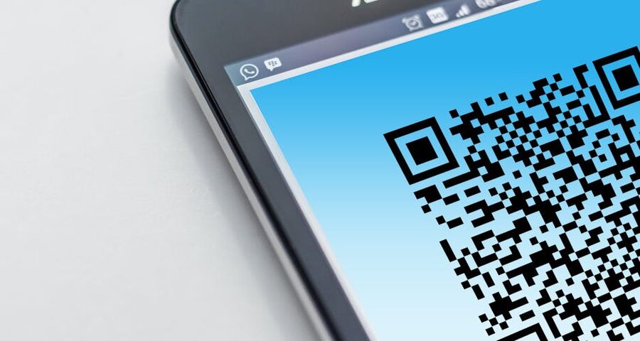 A QR code displayed on a smartphone screen, similar to the LoveBali levy receipt