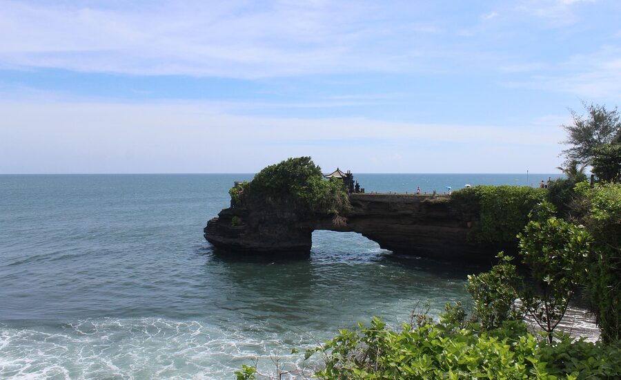 The cliff edge at Pura Luhur Uluwatu, where Bali Tourism Office officers have conducted levy spot-checks