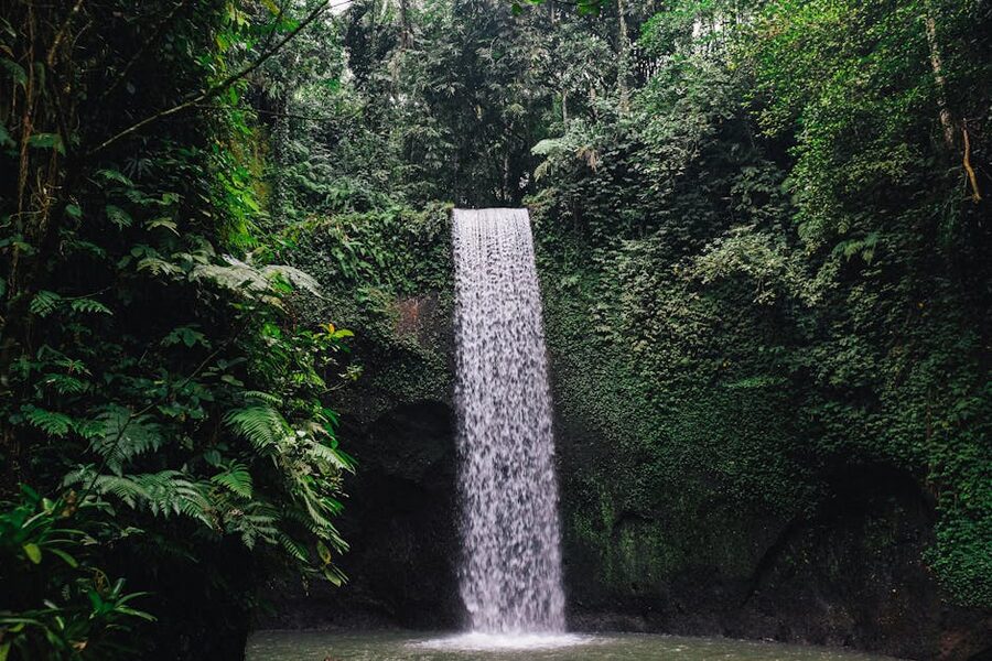 A central Bali jungle waterfall