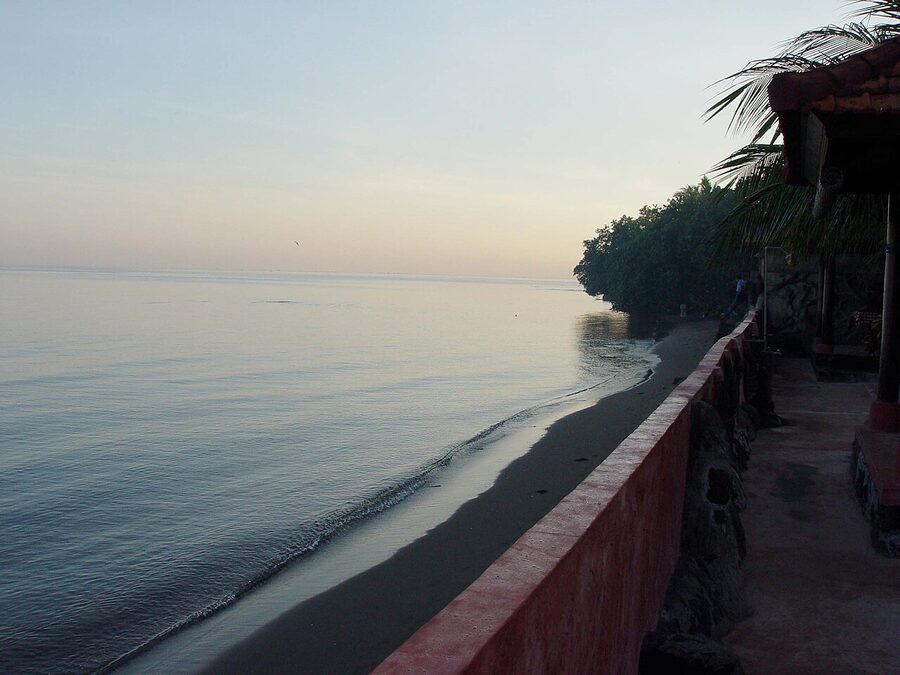 Lovina Beach black sand at sunrise