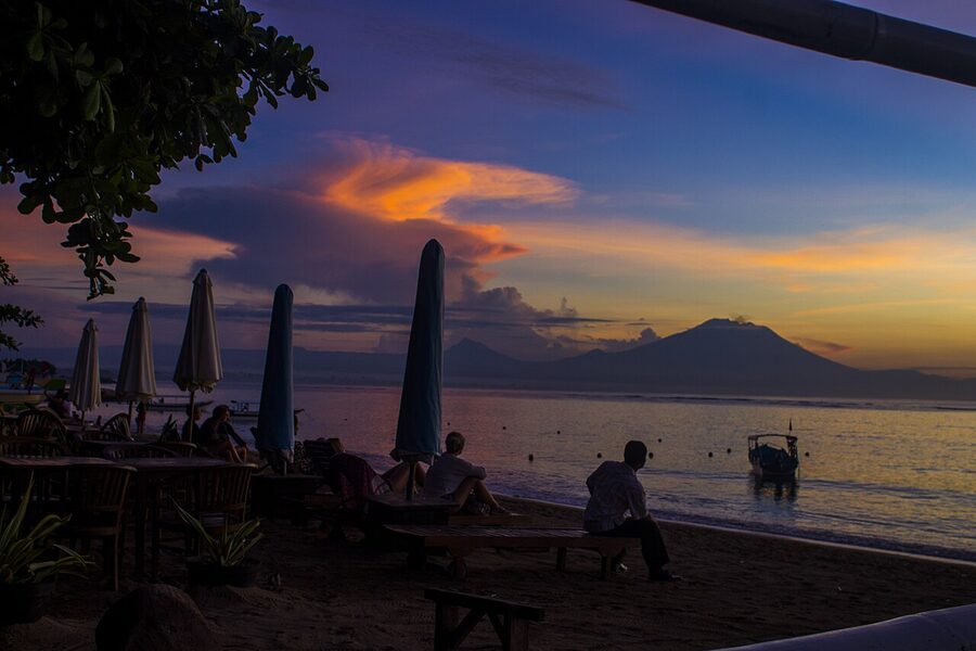 Sanur beach in the morning