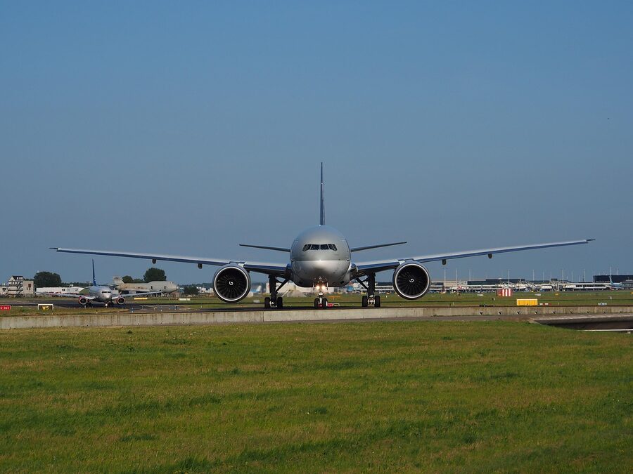 Qatar Airways Boeing 777 at airport