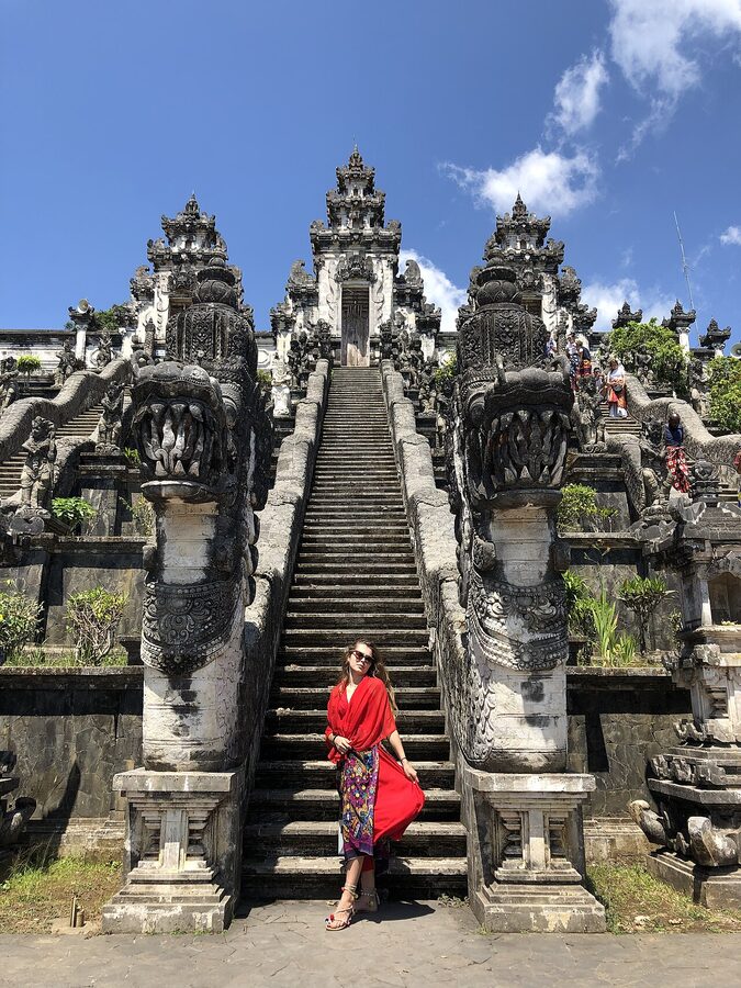 Pura Lempuyang gates with Mount Agung beyond