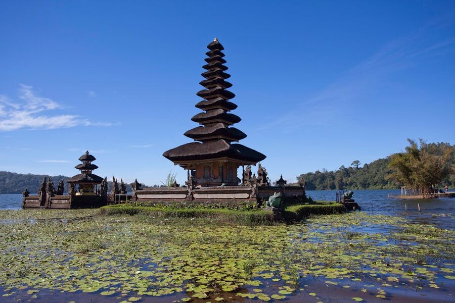 Ulun Danu Beratan Temple on the lake near Munduk, Bali