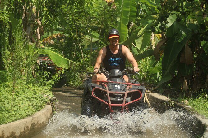 ATV Quad Bike Through Tunnel and Waterfall - Included Comfort Items: Safety Gear, Lockers, Towels, Shower