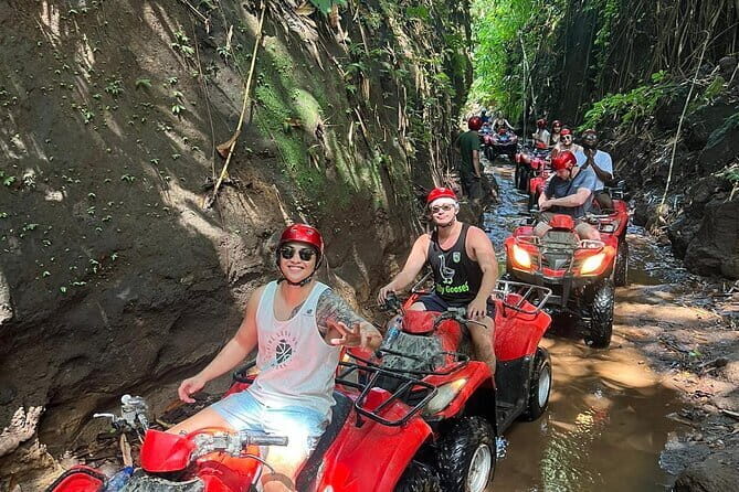 Bali ATV Bike Cave and waterfall with hotel Pick Up And Lunch - Key highlights