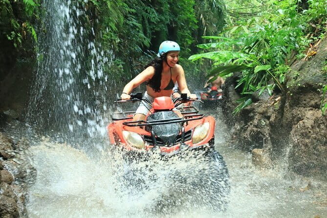 Bali ATV Bike Cave and waterfall with hotel Pick Up And Lunch - Rice Paddies, Jungle, and Bamboo: The Scenery That Makes the Ride Worth It