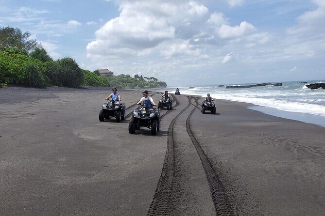 Bali ATV Ride In the beach black sand atv tour - The route: village lanes, rice fields, and passing Balinese landmarks
