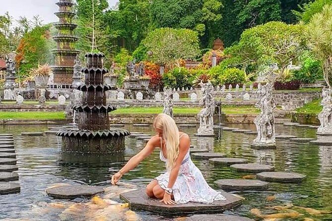 Bali best instagrammable sport tour - Tibumana Waterfall: tropical forest and rice-field scenery