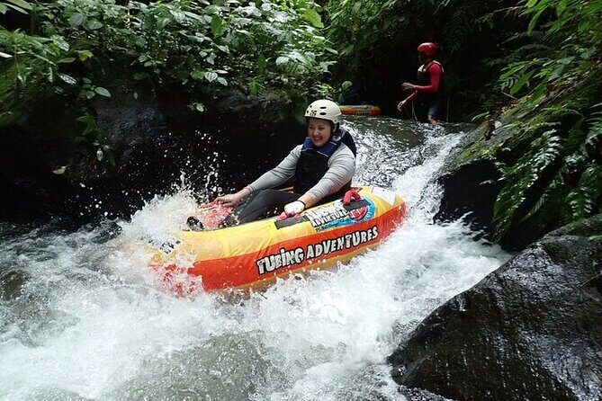 Bali Canyon Tubing Adventure - Lunch at the halfway point aftermath: buffet reality check