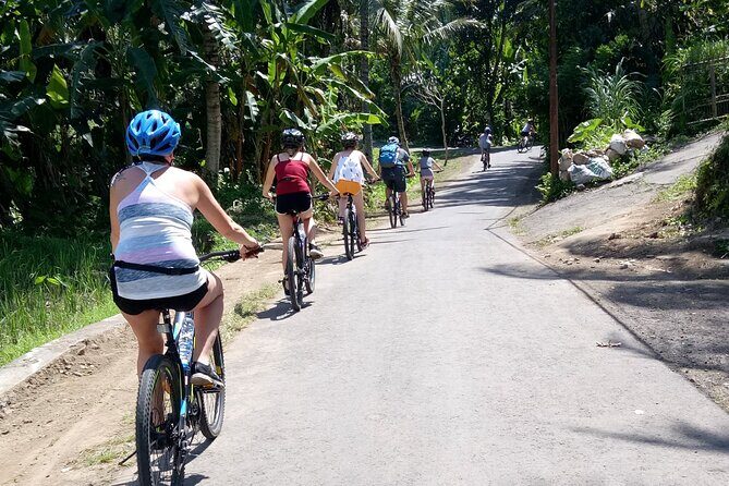 Bali Downhill Natural Cycling Tour & visit Volcano - Balai Desa Pekraman Pukuh: bike setup and the ride briefing