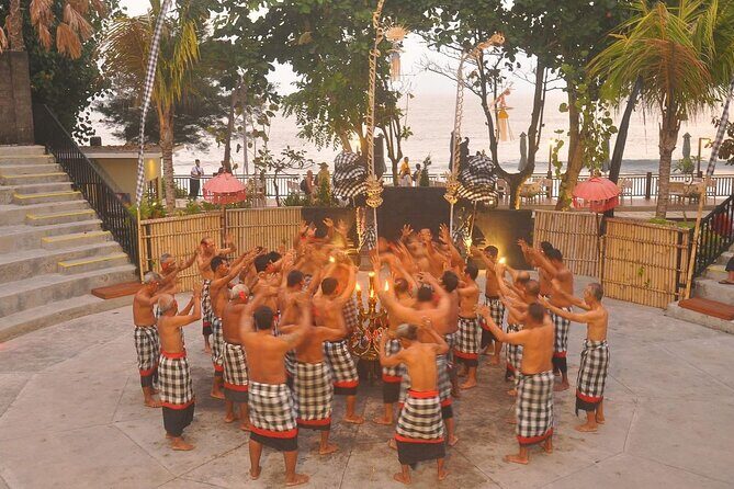 Bali Kecak Fire Dance Show at Tanah Lot, Tabanan with Transport - The fire dance moment: burning coconut husks and peak intensity