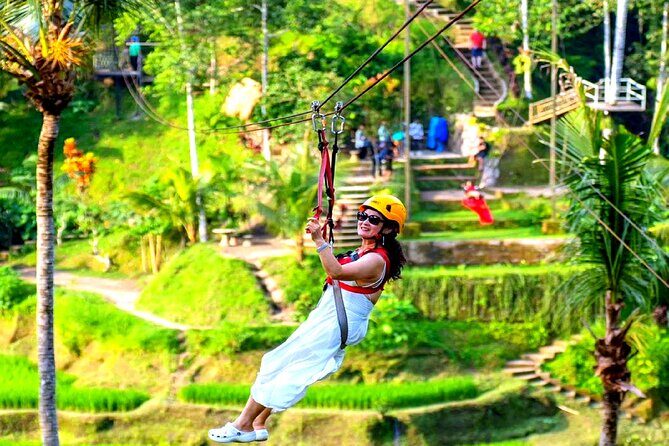 Bali Ubud Zipline Jungle Swing and Waterfall Tour - Satria Swing jungle swing: Tarzan energy, real jungle views