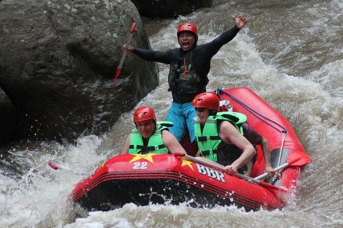 Bali White Water Rafting - Infinity - Getting started at Infinity Bali Adventure: welcome drink, gear, and stairs