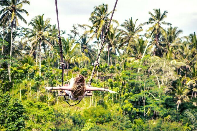 Bali White Water Rafting with Sacred Monkey Forest and Swing - Stop 2 at My Swing Bali: Flying Over Jungle and Rice Terraces