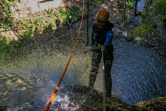 Beginner Canyoning trip in bali "Banyuwana canyon" - Lunch and GoPro footage: the best “wait, we did all that?” moment