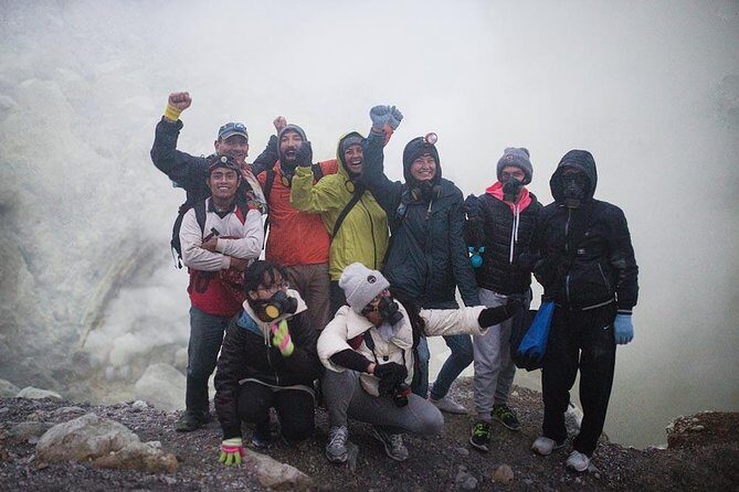 From Bali: 24-Hour Kawah Ijen Blue Flames, Dinner & Room - Your guide and safety gear: gas mask, flashlight, wool gloves