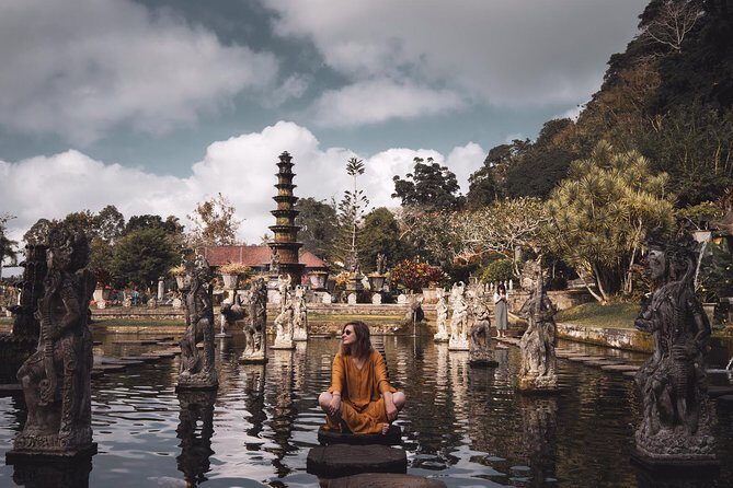 Gate of Heaven - Tirta Gangga Royal Water Palace - Tukad Cepung Waterfall - Gates of Heaven at Sunrise: Mount Agung, Framed