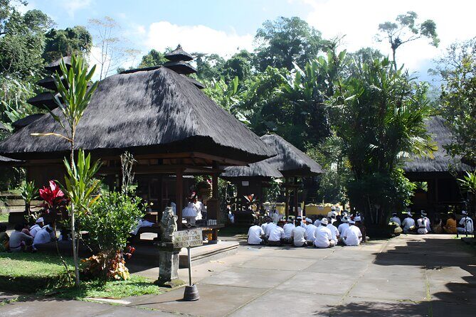 Jatiluwih VW Safari Bali Tour - Volkswagen Classic Car Trip - Tanah Lot at sunset: the outcrop shrine and black lava towers