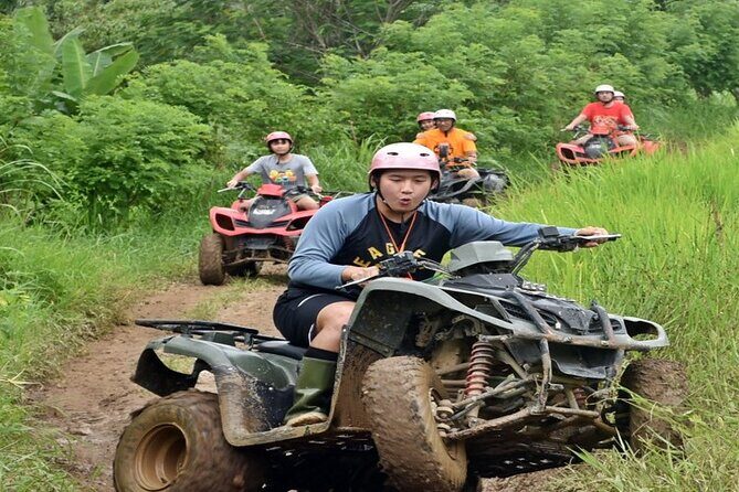 Kuber Bali ATV through Tunnel and Waterfall - The 90 minutes: waterfall, 700m cave, rice fields, and jungle puddles