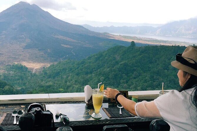 Monkey Forest, Holy Water Temple & Hot Springs Tours - Mount Batur: volcano-view lunch and a breather