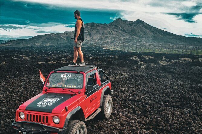 Mount Batur 4WD Jeep, Breakfast and Hot Spring All Inclusive - Riding Up: 4WD Jeep Driving on Volcanic Terrain