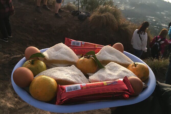 Mount Batur Sunrise Trekking - All Inclusive - The three-volcano panorama and Lake Batur views on the way down