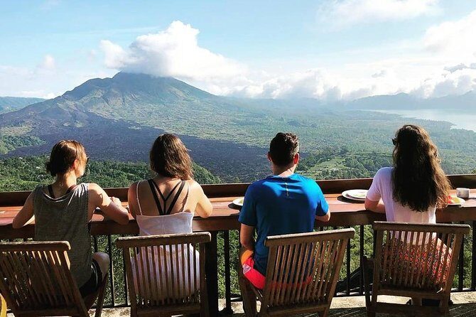 Private Tour: Bali Volcano with Jungle Swing Experience - Mount Batur lunch: buffet food with an active volcano view