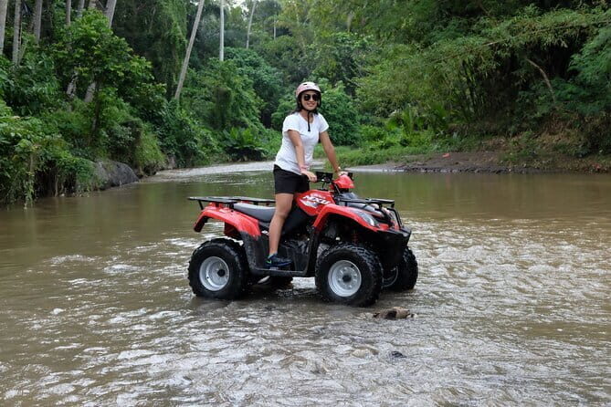 Ubud ATV Ride with Waterfall, Dragon Cave & Lunch – 2 Hours - River Riding: Splashes, Adrenaline, and Better Balance Than You Think