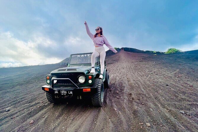 Volcano Jeep Adventure and Ubud Tour - Mount Batur 4WD jeep: black lava, real altitude, and real bumps